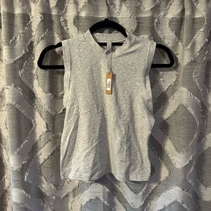 Skims Stretch Cotton Jersey Mock Neck Tank